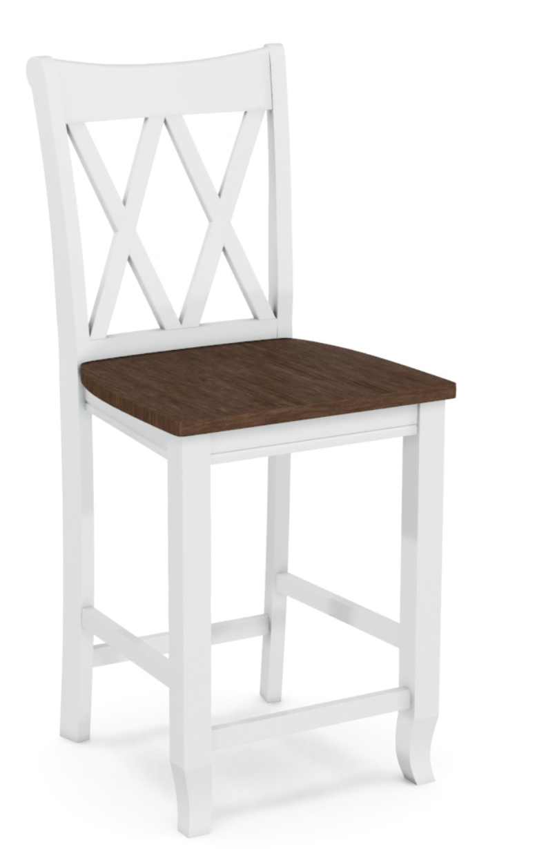 The Double X Back Stool