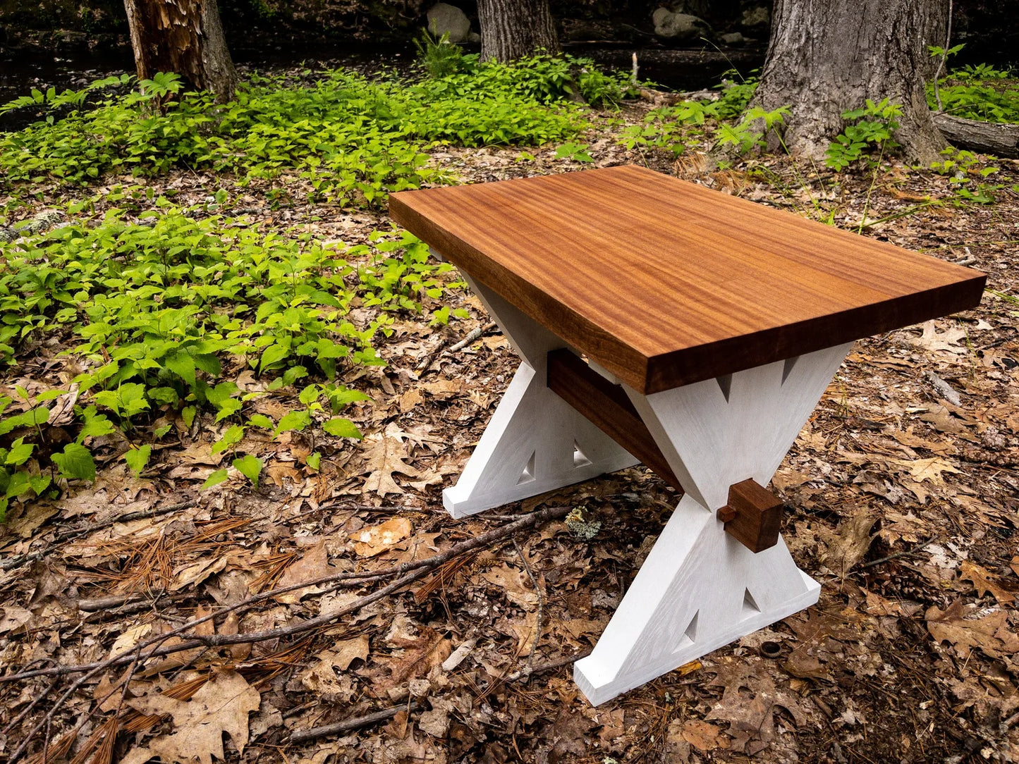 Short Benches For Farmhouse Trestle Table — Xulon Woodworking