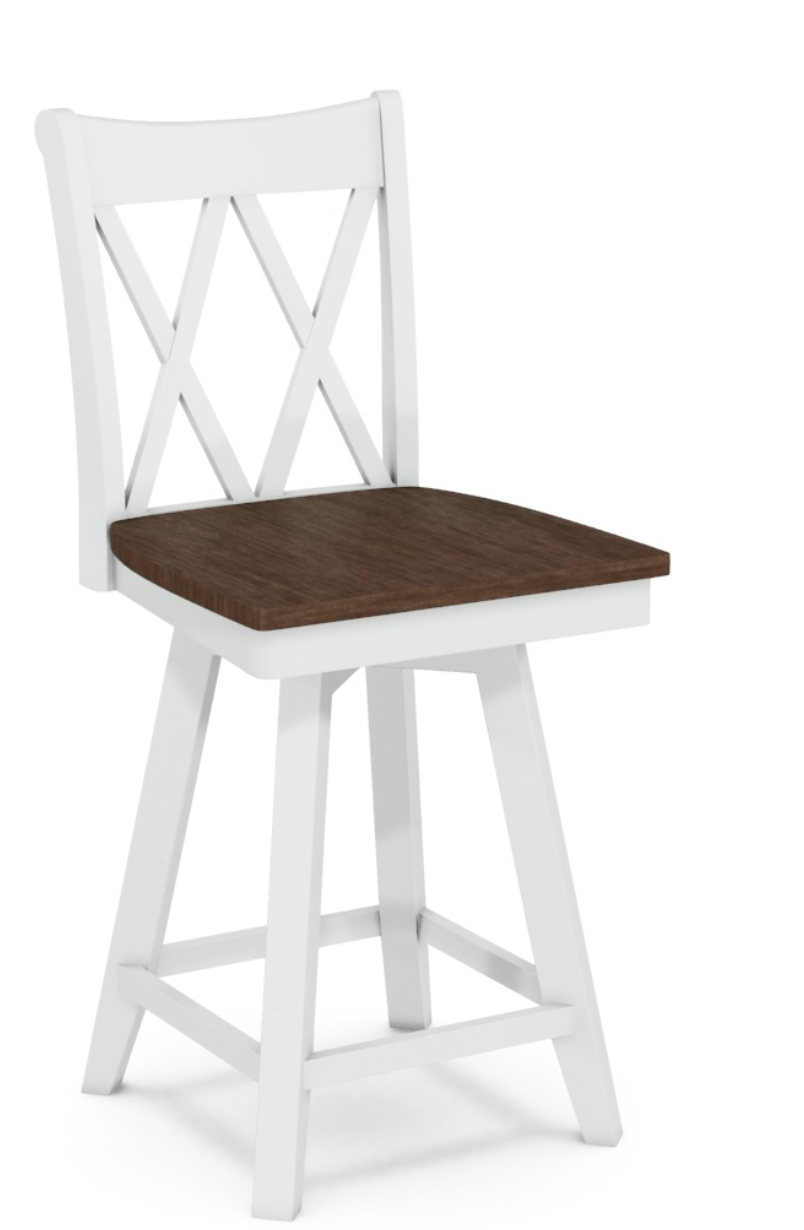 The Double X Back Stool