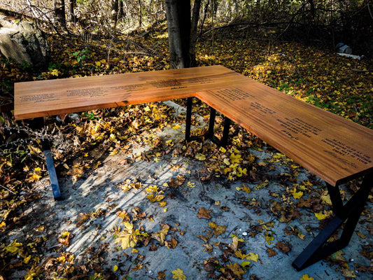 L-Shaped Hardwood Desk — Xulon Woodworking